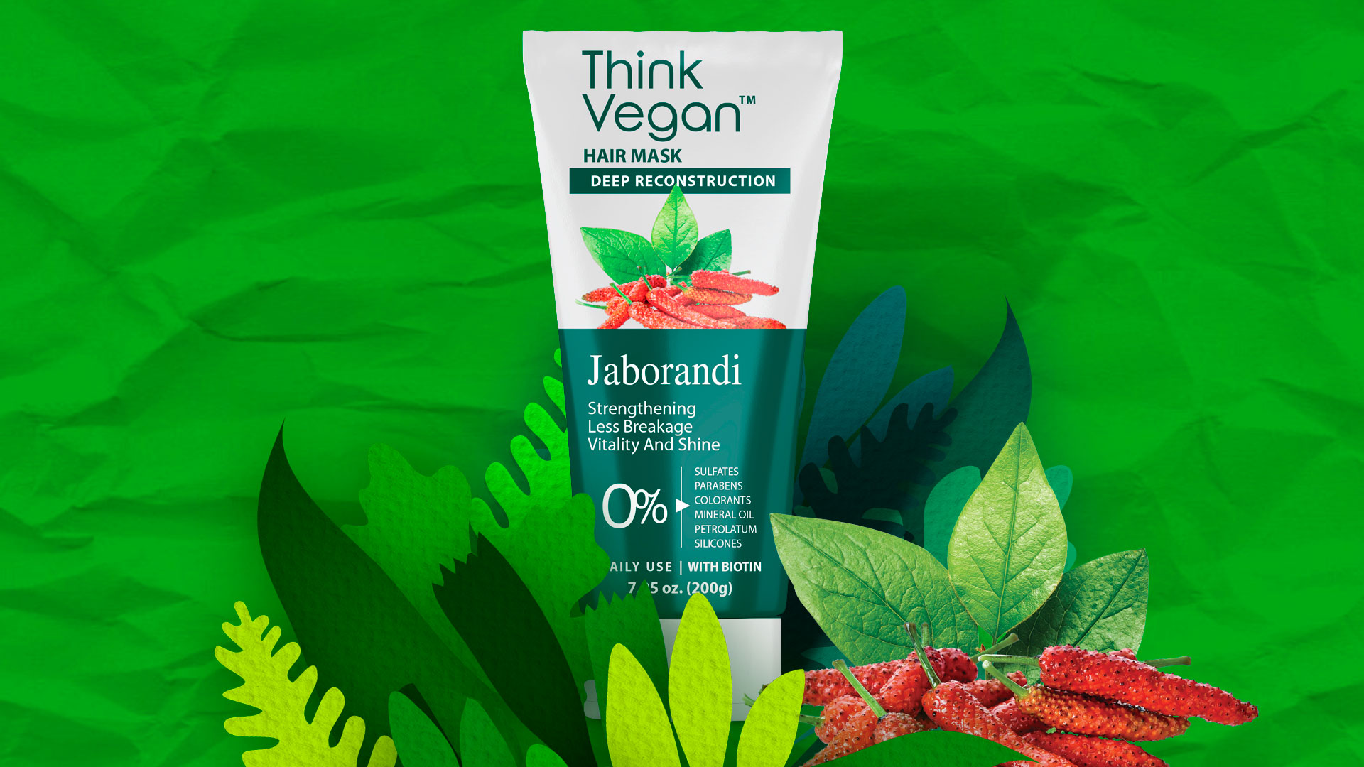 Deep Reconstruction Hair Mask Jaborandi Think Vegan